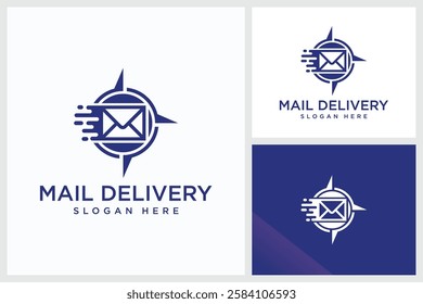 Mail Delivery Inspiration. Mail Delivery Symbol Logo Vector Template Design, Mail Delivery Design Logo Vector Illustration