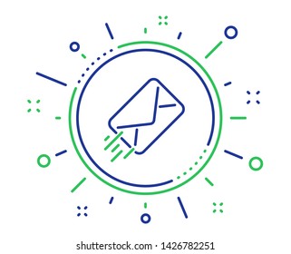 Mail delivery line icon. Message correspondence sign. E-mail symbol. Quality design elements. Technology e-mail button. Editable stroke. Vector