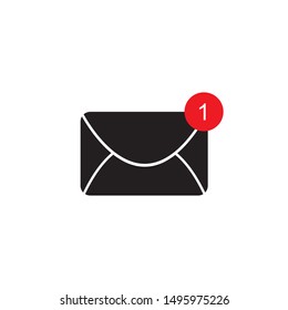 Mail delivery, notification, message vector icon, envelope or letter icon