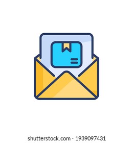 mail delivery service icon in vector. Logotype