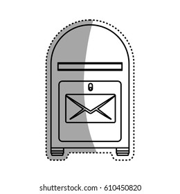 Mail delivery service icon vector illustration graphic design