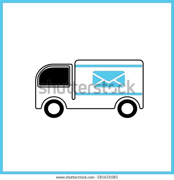 Mail delivery\
truck