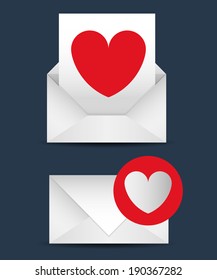 Mail design over blue background, vector illustration