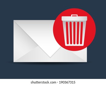 Mail design over blue background, vector illustration