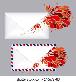 mail design over gray background vector illustration