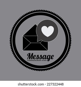 Mail design over gray background, vector illustration