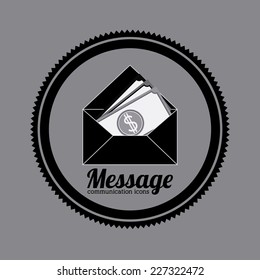 Mail design over gray background, vector illustration