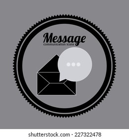 Mail design over gray background, vector illustration