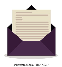 Mail design over white background, vector illustration