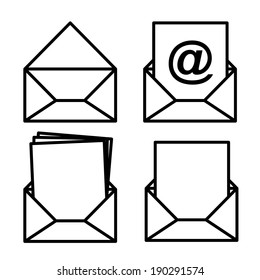 Mail design over white background, vector illustration