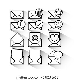 Mail design over white background, vector illustration