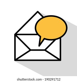 Mail design over white background, vector illustration