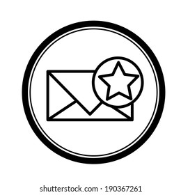 Mail design over white background, vector illustration
