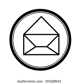 Mail design over white background, vector illustration