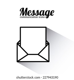 Mail design over white background, vector illustration