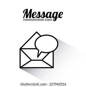 Mail design over white background, vector illustration