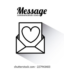 Mail design over white background, vector illustration