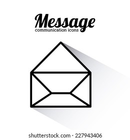Mail design over white background, vector illustration