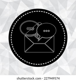 Mail design over white background, vector illustration