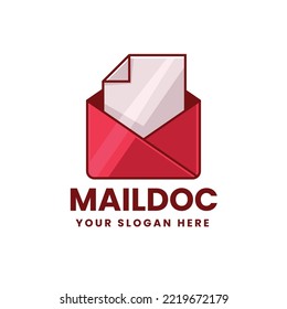 Ilustración del icono del logotipo del documento de correo