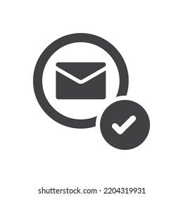 Icono de confirmación de mensaje realizado por correo
