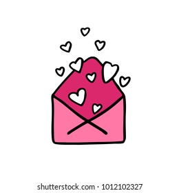 mail doodle icon