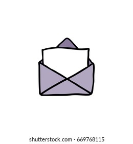 mail doodle icon