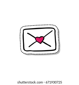 mail doodle icon