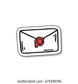 mail doodle icon