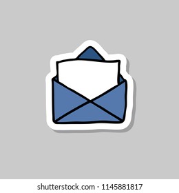 mail doodle sticker icon