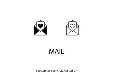 Stockillustration mit doppeltem Symbol Mail