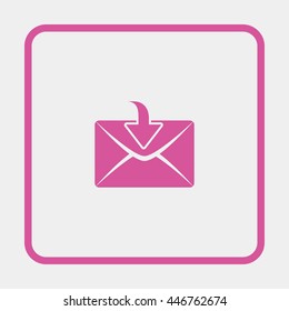 Mail down arrow. Internet button.