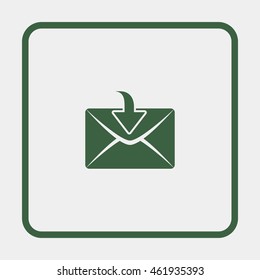 Mail down arrow. Internet button.