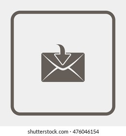 Mail down arrow. Internet button.
