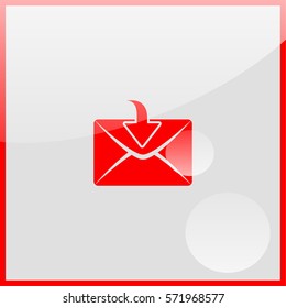 Mail down arrow. Internet button.