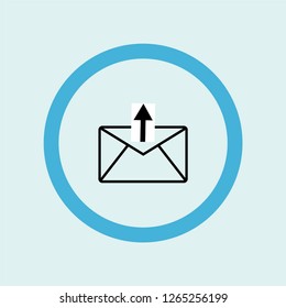 mail download icon symbol. Premium quality isolated mail download vector icon in trendy style. mail download element.