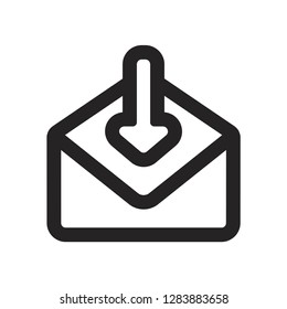 Mail download vector icon