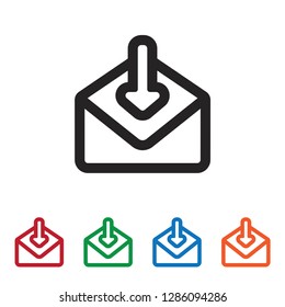 Mail download vector icon