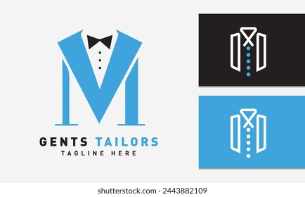 Mail dress fashion garments clothing vector icon modern minimalist logo design template idea