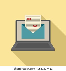 Mail editor icon. Flat illustration of mail editor vector icon for web design