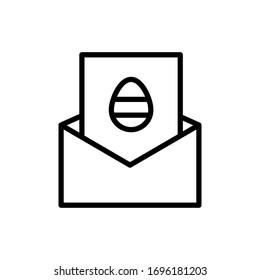 Mail egg letter icon. Simple line vector elements of religious holiday for ui and ux, website or mobile application