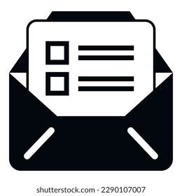 Mail election icon simple vector. Democracy vote. Poll ballot