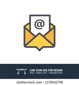 mail email address envelope icon vector illustration