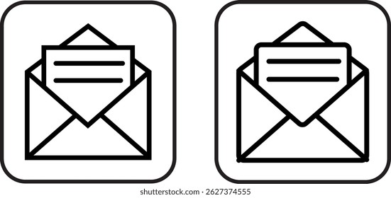 Mail, email, and black  envelope icon set . Mail icon vector for illustration vactor