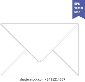 Mail, email envelop outline icon vector. 
eps 10 file