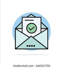 Mail, Email, Envelope, Education Abstract Circle Background Flat color Icon. Vector Icon Template background