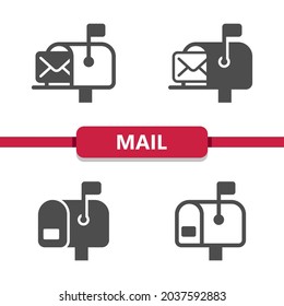 Mail - Email - Envelope Icons. Professional, pixel perfect icons. EPS 10 format.