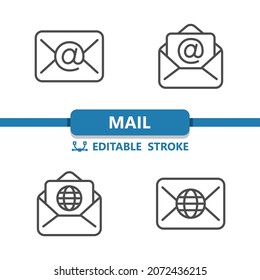 Mail - Email - Envelope Icons. Professional, pixel perfect icons. EPS 10 format.