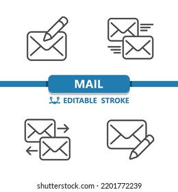 Mail - Email - Envelope Icons. Professional, pixel perfect icons. EPS 10 format.