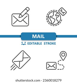 Mail - Email - Envelope Icons. Professional, pixel perfect icons. EPS 10 format.